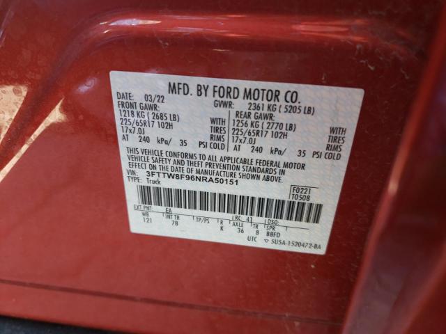 2022 FORD MAVERICK X - 3FTTW8F96NRA50151