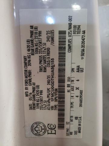 1FMCU0GD7HUA56155 Ford ESCAPE SE