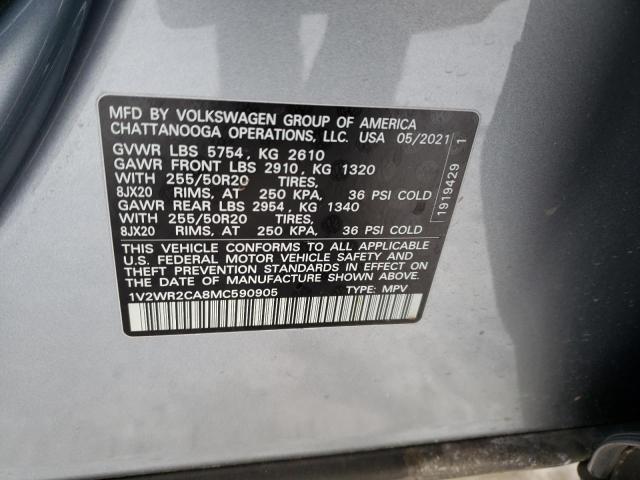 2021 VOLKSWAGEN ATLAS SE - 1V2WR2CA8MC590905