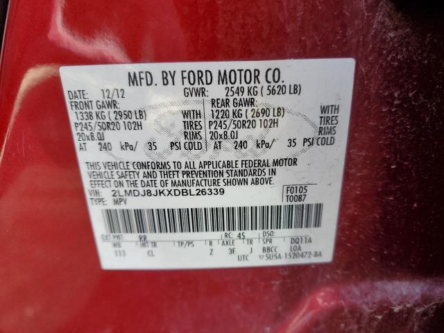 2LMDJ8JKXDBL26339 Lincoln MKX