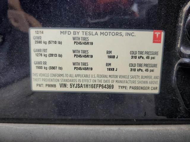 5YJSA1H16EFP64369 Tesla MODEL S