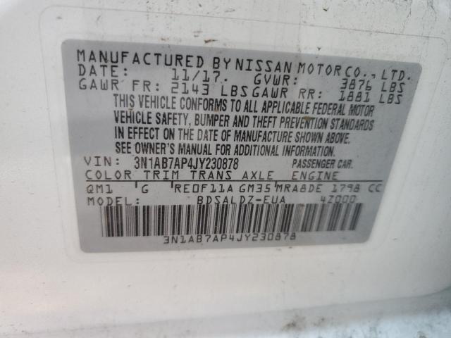 3N1AB7AP4JY230878 Nissan SENTRA S