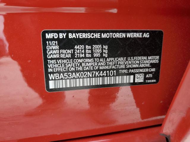 2022 BMW 228I - WBA53AK02N7K44101