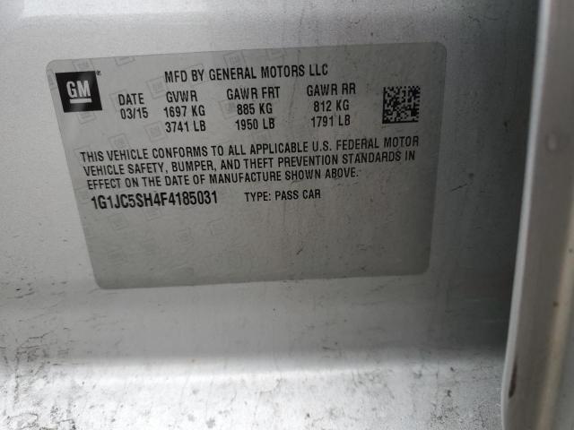 2015 CHEVROLET SONIC LT - 1G1JC5SH4F4185031