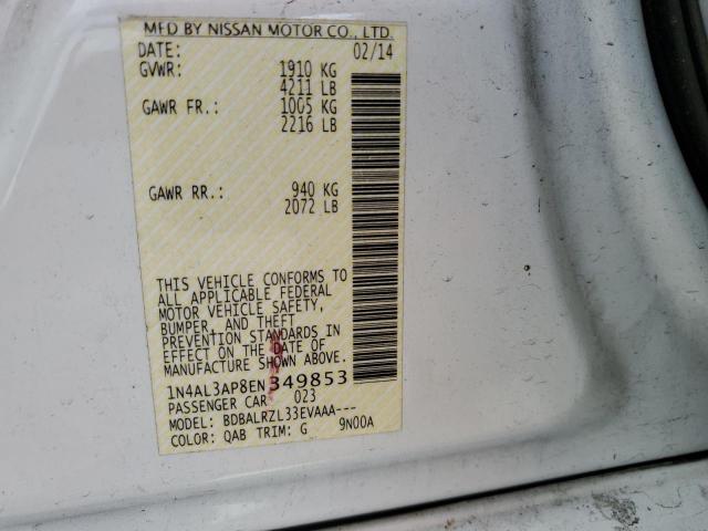 1N4AL3AP8EN349853 Nissan ALTIMA 2.5