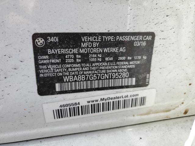 2016 BMW 340 XI - WBA8B7G57GNT95280