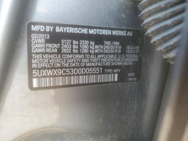 5UXWX9C53D0D05551 BMW X3 Xdrive28i