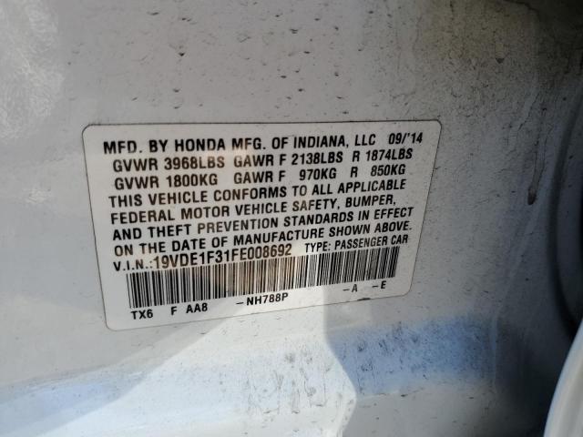 2015 ACURA ILX 20 19VDE1F31FE008692