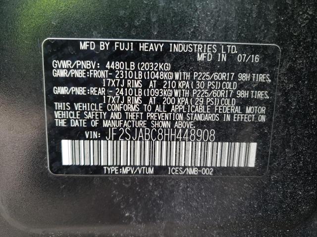JF2SJABC8HH448908 Subaru Forester 2.5i