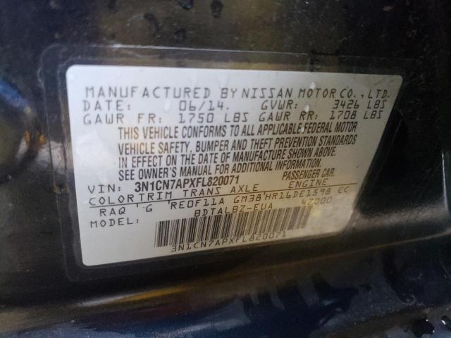 3N1CN7APXFL820071 Nissan VERSA S