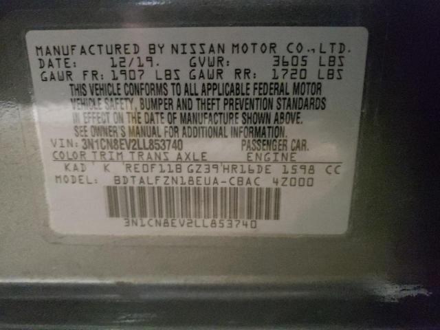 2020 NISSAN VERSA SV - 3N1CN8EV2LL853740
