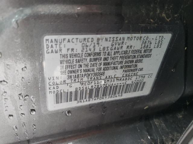 3N1AB7AP0KY380648 Nissan SENTRA S
