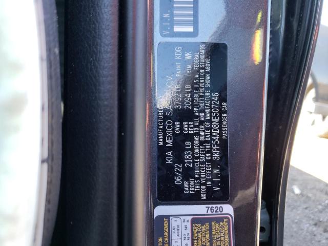 3KPF54AD8NE507246 KIA Forte Gt Line