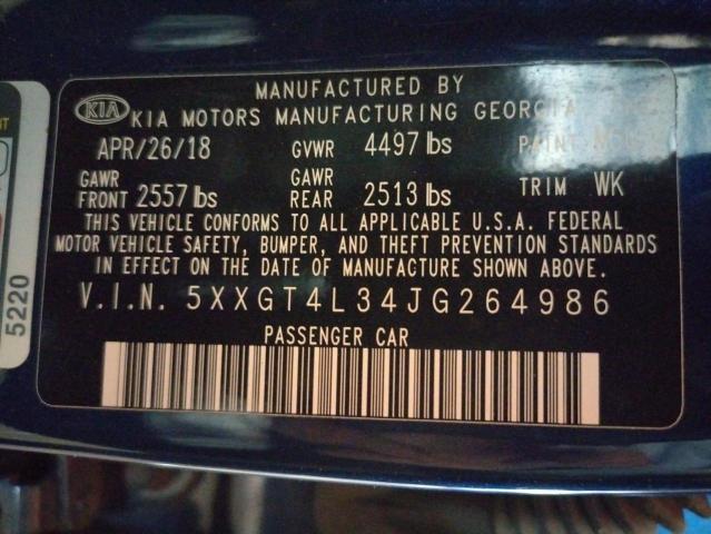 5XXGT4L34JG264986 KIA Optima Lx