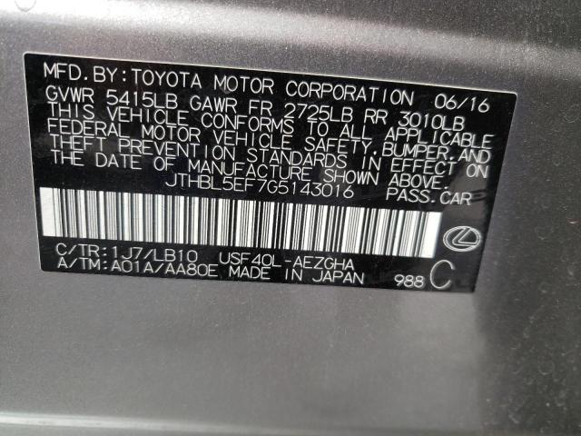 2016 LEXUS LS 460 - JTHBL5EF7G5143016