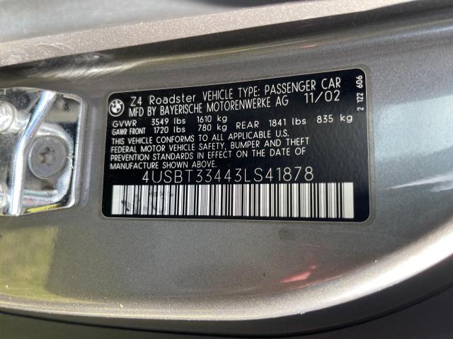 4USBT33443LS41878 BMW Z4 2.5