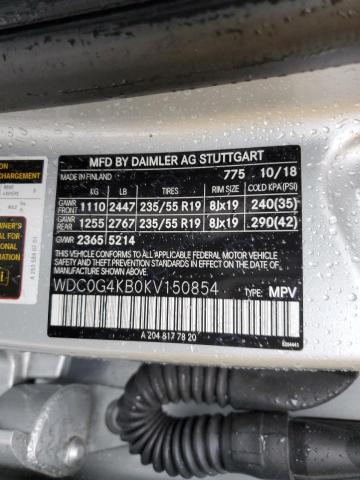 2019 MERCEDES-BENZ GLC 300 4M - WDC0G4KB0KV150854