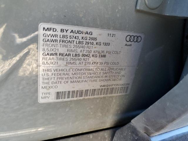 2022 AUDI SQ5 SPORTB - WA124AFY3N2043205