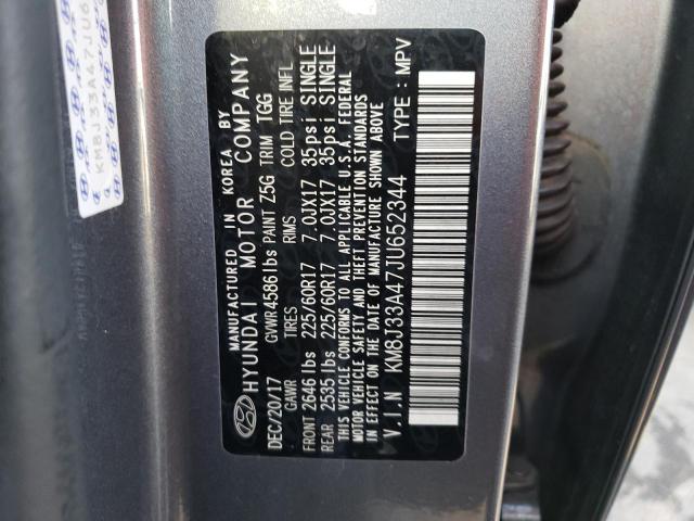 KM8J33A47JU652344 Hyundai TUCSON SEL