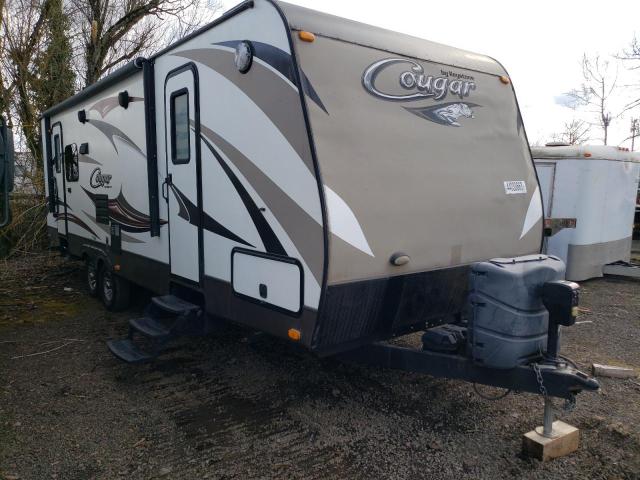 Salvage trucks for sale at Woodburn, OR auction: 2015 Keystone Cougar