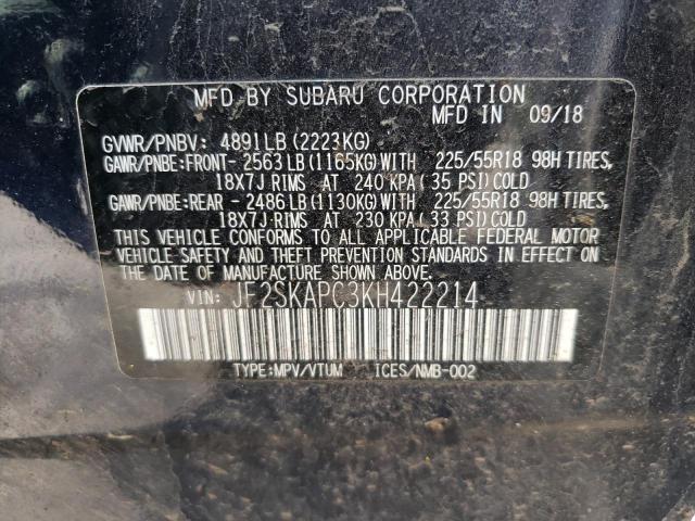 JF2SKAPC3KH422214 Subaru Forester Sport