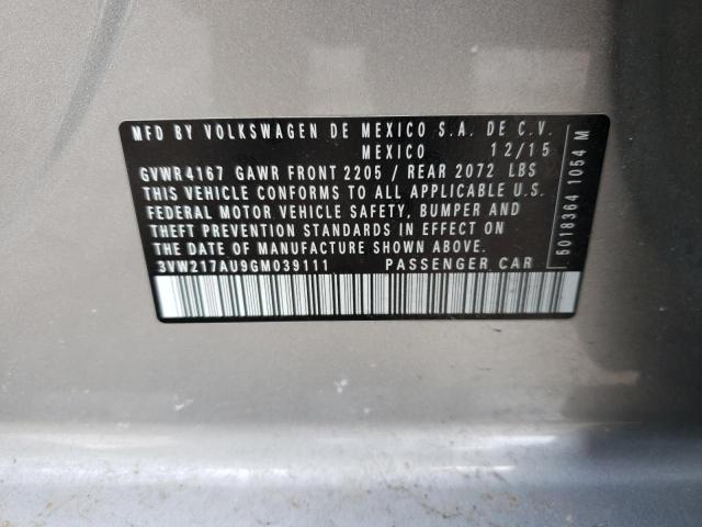 2016 VOLKSWAGEN GOLF S/SE - 3VW217AU9GM039111