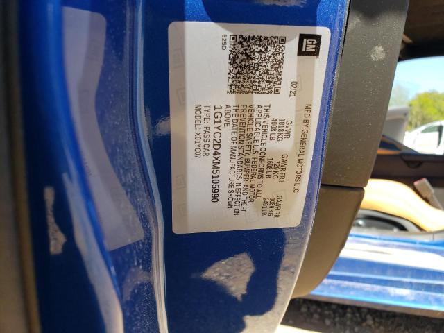 2021 CHEVROLET CORVETTE S - 1G1YC2D4XM5105990