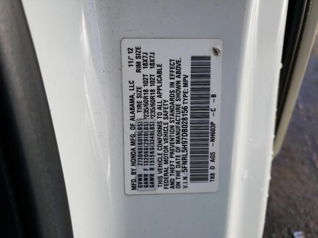 VIN 5FNRL5H97DB028156 2013 HONDA ODYSSEY no.13