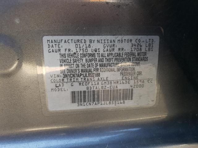3N1CN7AP1JL855168 Nissan VERSA S