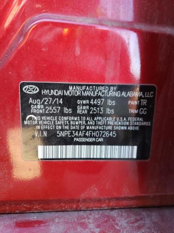 5NPE34AF4FH072645 Hyundai Sonata Sport