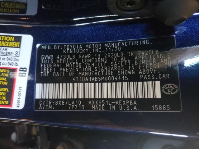 2021 TOYOTA AVALON LIM - 4T1DA1AB5MU004415