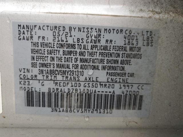 3N1AB8CV5MY291310 Nissan SENTRA SV