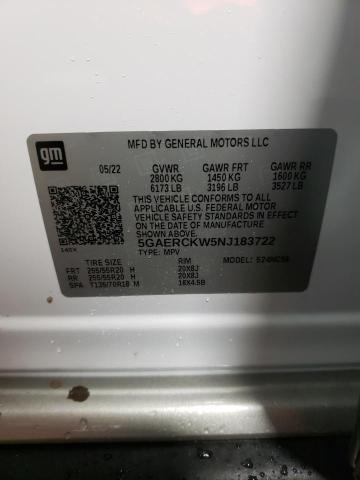 2022 BUICK ENCLAVE PR - 5GAERCKW5NJ183722