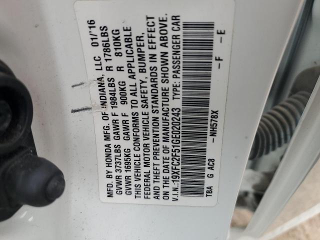 2016 HONDA CIVIC LX - 19XFC2F51GE020243