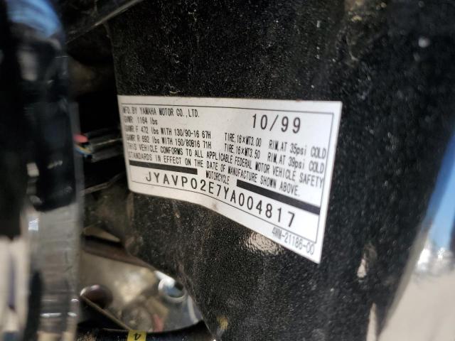 2000 YAMAHA XV1600 AL JYAVP02E7YA004817