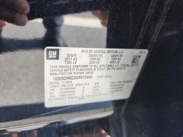 2016 CHEVROLET SUBURBAN C - 1GNSCHKC0GR413443