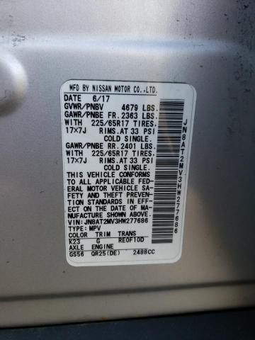 JN8AT2MV3HW277686 Nissan ROGUE S