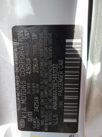 KNAGM4A70E5483132 KIA Optima Lx