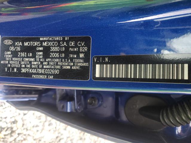 3KPFK4A78HE032690 KIA FORTE LX