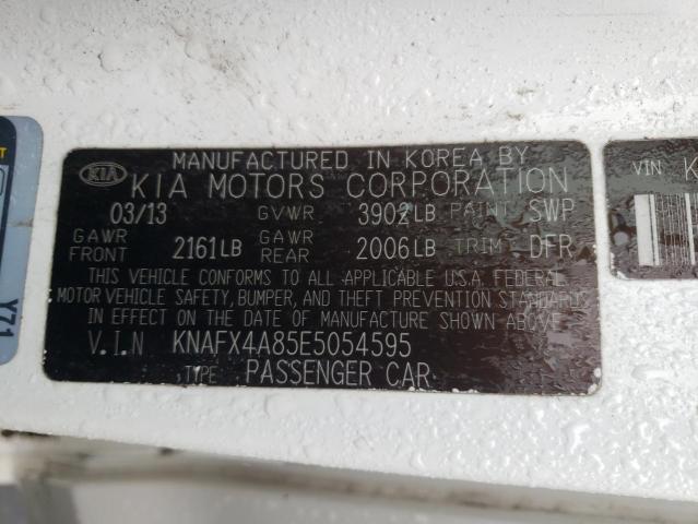 KNAFX4A85E5054595 KIA FORTE EX