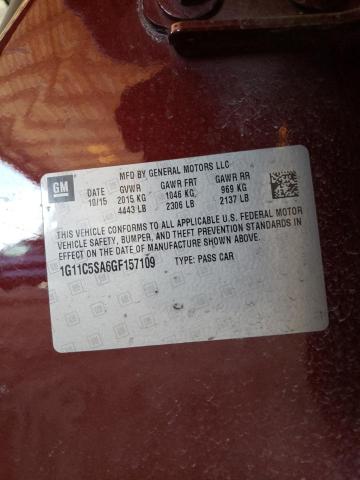 2016 CHEVROLET MALIBU LIM - 1G11C5SA6GF157109