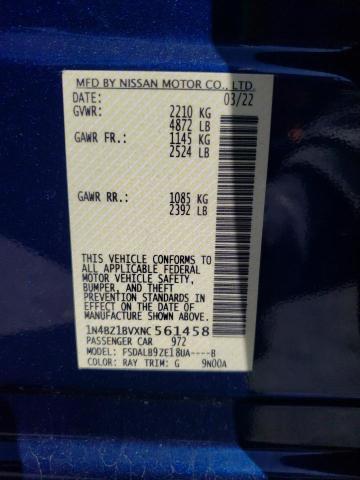 1N4BZ1BVXNC561458 Nissan Leaf S Plus