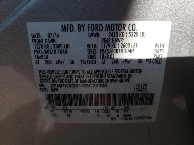 2016 FORD EDGE SE - 2FMPK3G91GBC20329