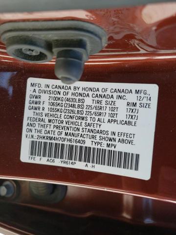 2015 HONDA CR-V EXL - 2HKRM4H70FH616409