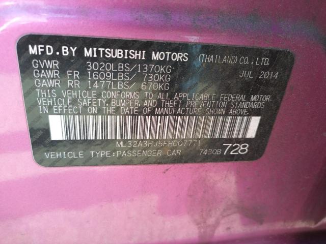 2015 MITSUBISHI MIRAGE DE - ML32A3HJ5FH007771