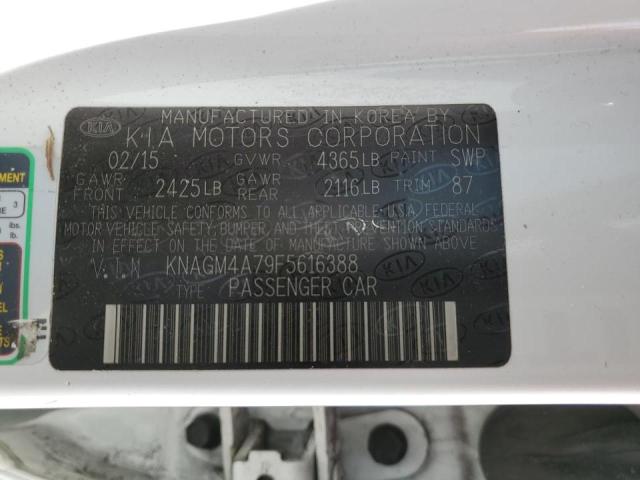 KNAGM4A79F5616388 KIA Optima Lx