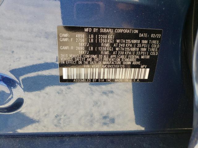 2022 SUBARU OUTBACK LI - 4S4BTAMC6N3209125