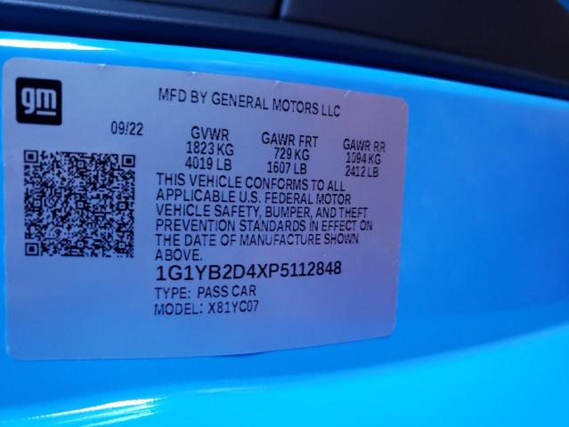 2023 CHEVROLET CORVETTE S - 1G1YB2D4XP5112848