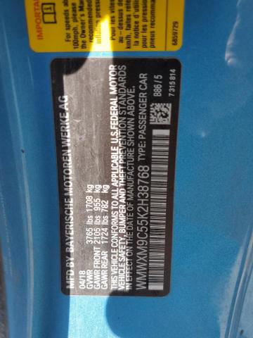 2019 MINI COOPER JOH WMWXM9C55K2H38768