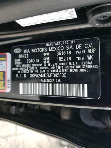 3KPA24AD3ME395800 KIA RIO LX